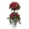 4ft. Poinsettia Berry Topiary with Decorative Planter